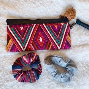 Nena & Co bundle: perfect clutch+ two scrunchies